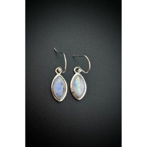 Sterling silver moonstone dangle earrings